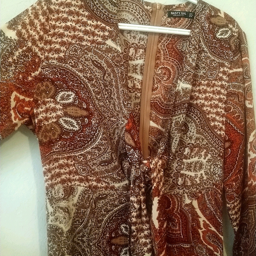 Breezy Red Paisley Maxi Dress